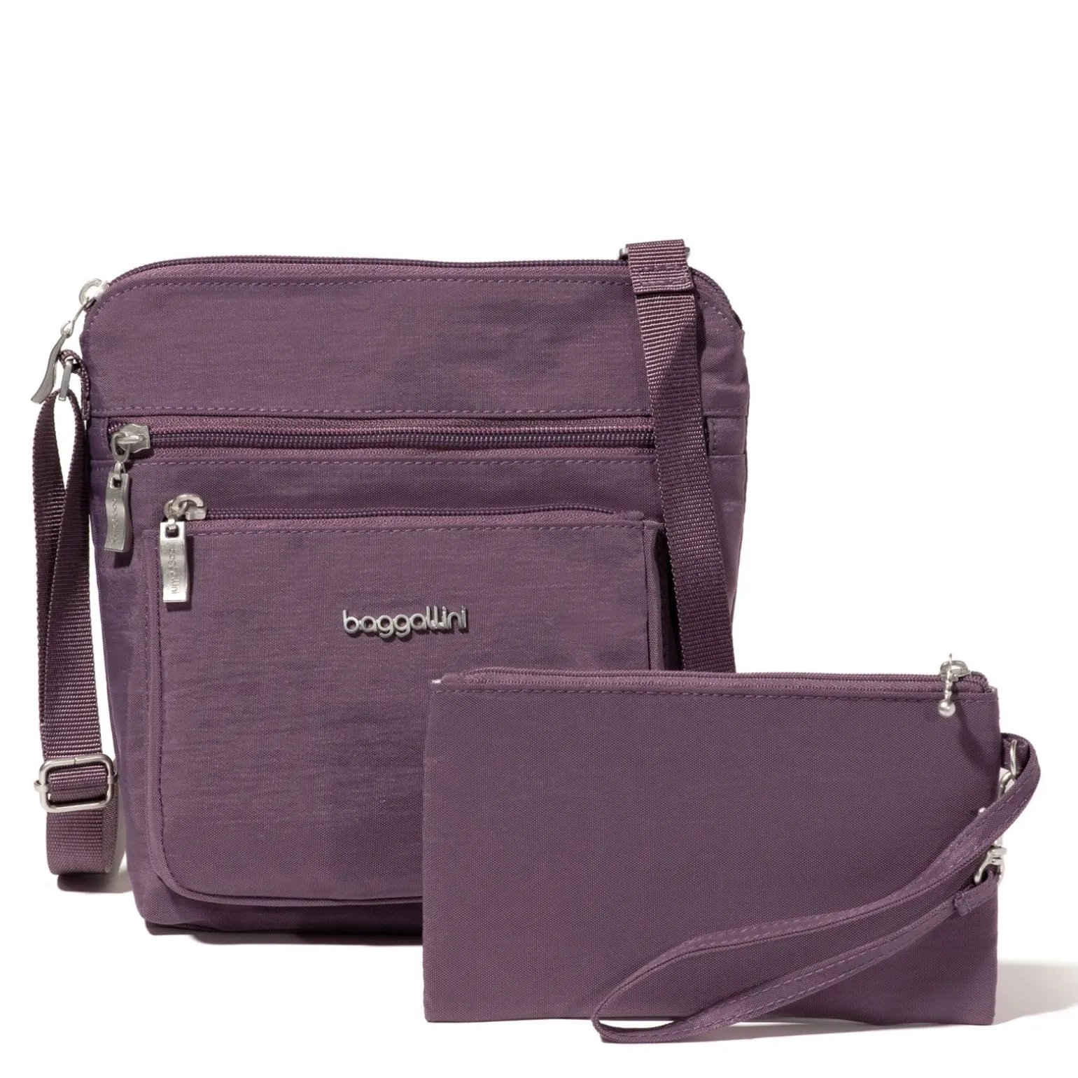 Baggilini, Pocket Crossbody With RFID Wristlet