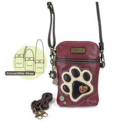 Chala, Ivory Paw Print Cell Phone Crossbody