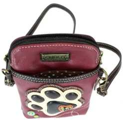 Chala, Ivory Paw Print Cell Phone Crossbody