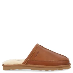 Men's Clarks, Leather Scuff Slipper