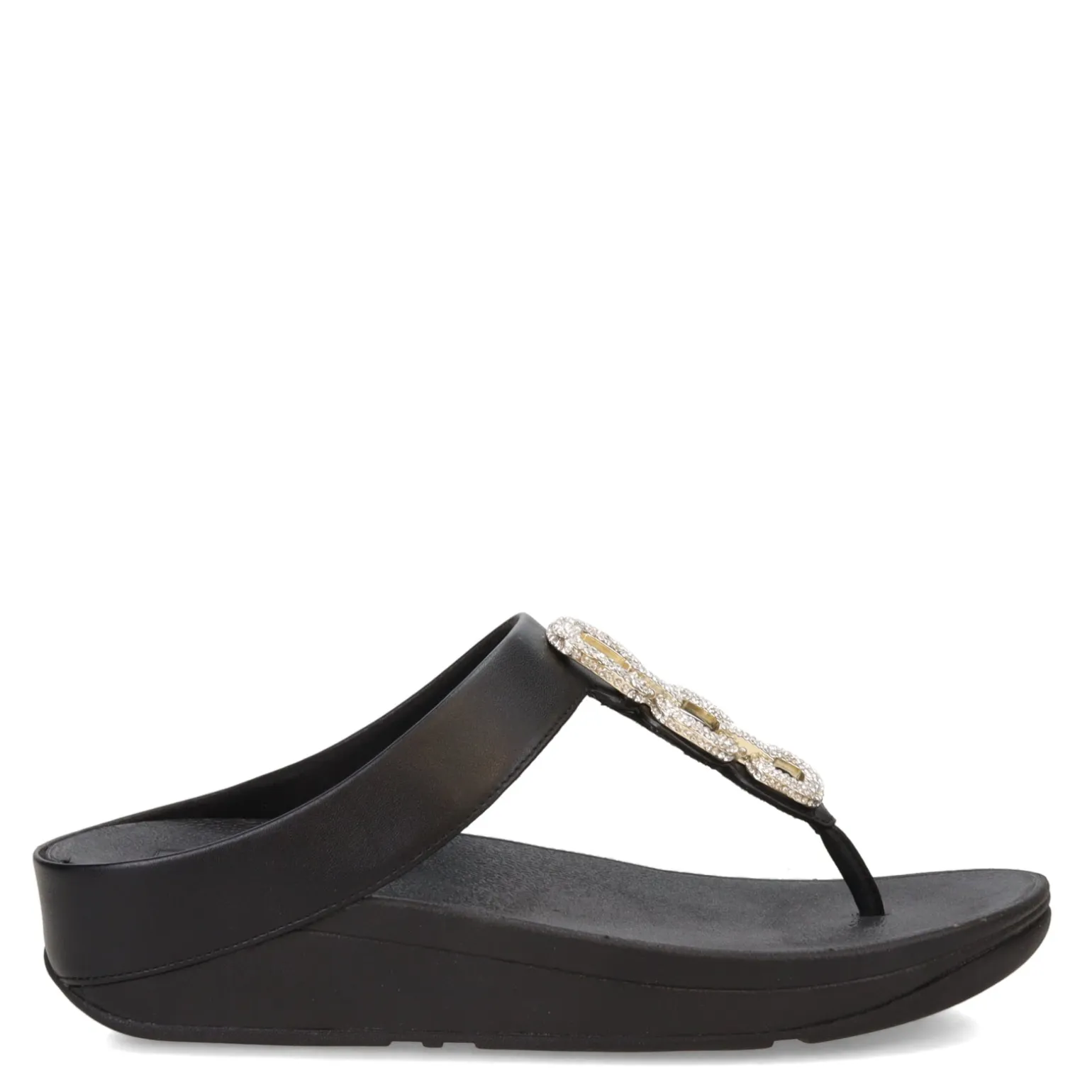 Women's FitFlop, Fino Crystal Chain Toe-Post Sandal