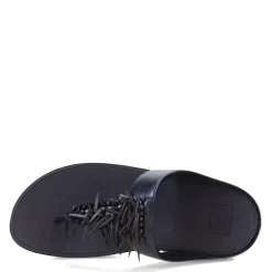 Women's FitFlop, Rumba Beaded Metallic Toe-Post Sandal