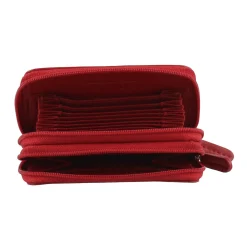 Women's ILI, Double Zip Credit Card Holder