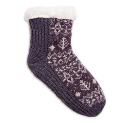 Women's Muk Luks, Pieced Cabin Socks